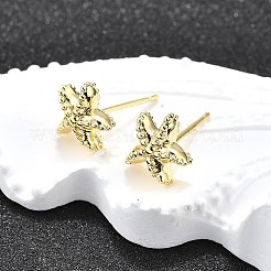 Brass Stud Earrings&nbsp;EJEW-H157-01G-04