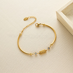 304 Stainless Steel Pave Rhinestone Link Bracelets&nbsp;WG2A3A5-01
