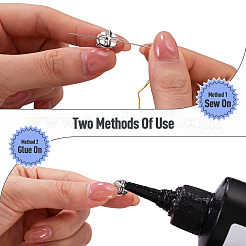 100Pcs 5 Styles Flat Round Sew on Rhinestone&nbsp;KK-TA0008-97