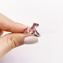 Brass Enamel Cuff Open Rings for Women&nbsp;WG7A357-01
