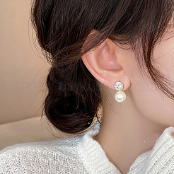 Round Alloy Stud Earrings&nbsp;FS-WGEAF4B-01