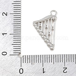 Brass Micro Pave Clear Cubic Zirconia Pendants&nbsp;CU-CBA0565-02P