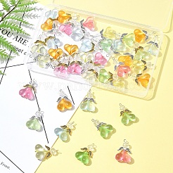 40Pcs 10 Colors Acrylic Glass Pendants&nbsp;PALLOY-FS00018