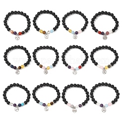 12Pcs 12 Constellations 304 Stainless Steel Charm Bracelets&nbsp;BJEW-JB12703
