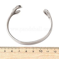 304 Stainless Steel Cuff Bangles for Women Men&nbsp;BJEW-P386-03P