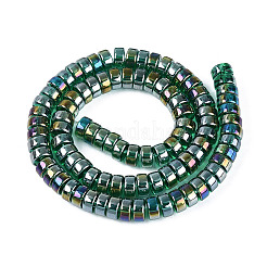 AB Color Plated Transparent Glass Beads Strands&nbsp;GLAA-T026-4x8mm-T02