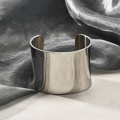 304 Stainless Steel Open Cuff Bangles&nbsp;BJEW-U015-01P
