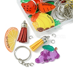 DIY Fruit Acrylic Keychain Making Kits&nbsp;DIY-FS0006-80