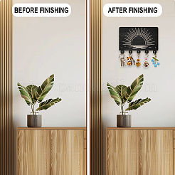 Wood & Iron Wall Mounted Hangers&nbsp;HJEW-WH0055-228