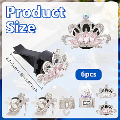 Alloy Rhinestone Car Air Vent Clips&nbsp;HJEW-OC00244