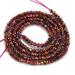 Electroplated Glass Beads Strands&nbsp;EGLA-S174-23D-05