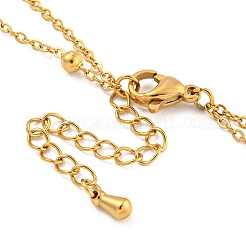 Boho 304 Stainless Steel Enamel Anklets&nbsp;AJEW-P125-01A-G