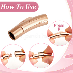 8Pcs 4 Styles Stainless Steel Bayonet Clasps&nbsp;STAS-DR0001-15RG