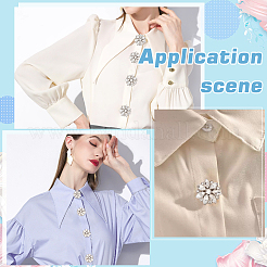 4Pcs Alloy Rhinestone Cufflinks&nbsp;BUTT-PH0001-55P