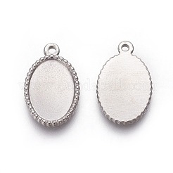 Tarnish Resistant 304 Stainless Steel Pendant Cabochon Settings&nbsp;STAS-P231-31P
