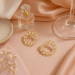 4Pairs 2 Colors Alloy Rhinestone Stud Earrings&nbsp;EJEW-HY0001-12