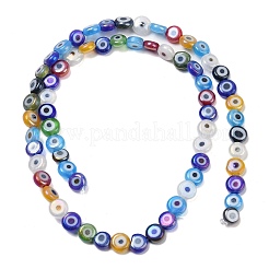 Handmade Evil Eye Lampwork Beads Strands&nbsp;LAMP-G166-04A-03