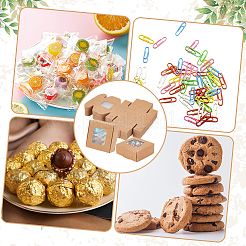 Square Foldable Creative Kraft Paper Box&nbsp;CON-WH0089-20A