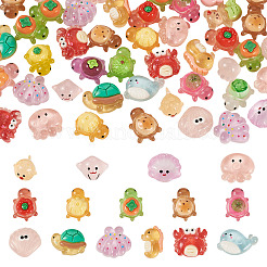 45Pcs 3 Styles Luminous Transparent Resin Marine Organism Ornaments&nbsp;DJEW-TA0001-23