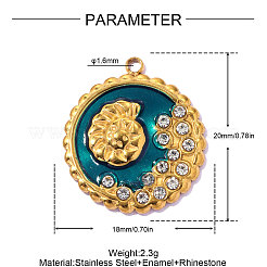 304 Stainless Steel Enamel Pendants&nbsp;STAS-OY019-59G