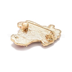 Christmas Tree with Car Enamel Pin with Rhinestone&nbsp;JEWB-A004-20G