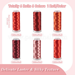 6Rolls 6 Colors Velour Yarn&nbsp;AJEW-TA0002-70A