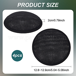 Imitation Hemp Round Fascinator Hat Base for Millinery&nbsp;AJEW-WH0472-45A-02