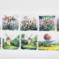 6 Rolls 6 Colors PET Self-Adhesive Paper Decorative Stickers&nbsp;DIY-CP0012-90