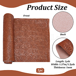Flower Pattern PVC Leather Fabric&nbsp;DIY-NB0015-59B