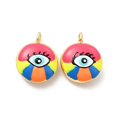 Brass Enamel Charms&nbsp;KK-P222-06G-02