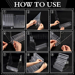 5-Tier Acrylic Organizer Display Riser Rack&nbsp;ODIS-WH0331-59