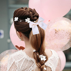 16Pcs Polyester Bowknot Ornament Accessories&nbsp;DIY-CA0007-21B