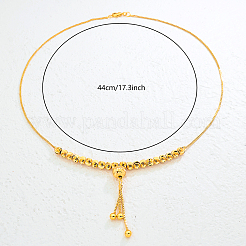Fashion Minimalist Brass Round Ball Women's Tassel Pendant Necklaces&nbsp;UE3505
