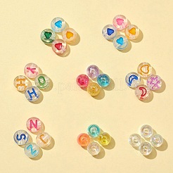 5 Style Transparent Acrylic Enamel Beads&nbsp;MACR-FS0001-23