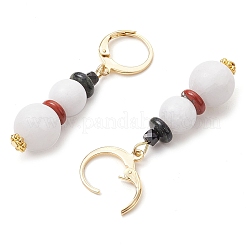 304 Stainless Steel & Gemstone Leverback Earrings&nbsp;EJEW-JE06161