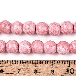 Baking Paint Glass Beads Strands&nbsp;DGLA-N016-8mm-02