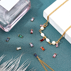 32Pcs 8 Colors Transparent Glass Charms&nbsp;GLAA-PH0001-22