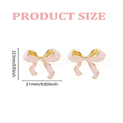 1 Pair Bowknot Alloy Stud Earrings&nbsp;EJEW-LP0007-083