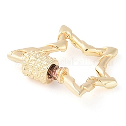 Rack Plating Brass Micro Pave Cubic Zirconia keychain Clasps&nbsp;KK-K374-03E-G