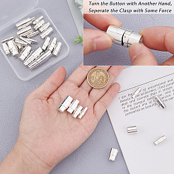 32Sets 4 Style Brass Locking Tube Magnetic Clasps&nbsp;KK-SC0002-88S