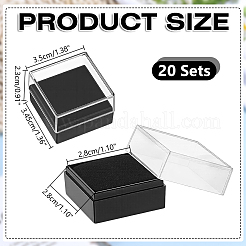 Transparent Plastic Badge Storage Boxes&nbsp;CON-WH0083-017