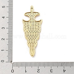Brass Micro Pave Clear Cubic Zirconia Pendants&nbsp;KK-L228-41G