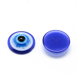 Glitter Powder Resin Evil Eye Cabochons&nbsp;X-CRES-S613-8mm-02