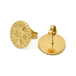 Ion Plating(IP) 304 Stainless Steel Stud Earring Cabochon Settings&nbsp;EJEW-I281-05G
