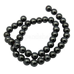 Non-Magnetic Synthetic Hematite Beads Strands&nbsp;G-H1623-12mm-1