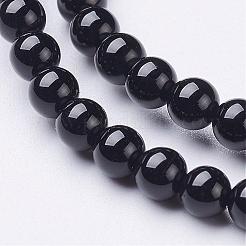 Natural Black Onyx Round Beads Strands&nbsp;GSR20mmC097