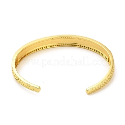 Brass Pave Green Cubic Zirconia Open Cuff Bangles for Women&nbsp;BJEW-M312-01B-G