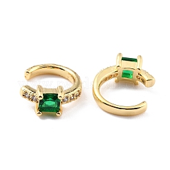 Brass Micro Pave Cubic Zirconia Cuff Earrings&nbsp;EJEW-K086-02G-06