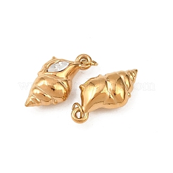 304 Stainless Steel with Clear Cubic Zirconia Pendants&nbsp;STAS-G364-05G