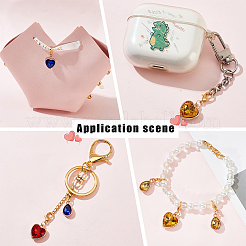 16Pcs 2 Style Alloy with Glass Rhinestone Pendant Decorations&nbsp;HJEW-AB00209